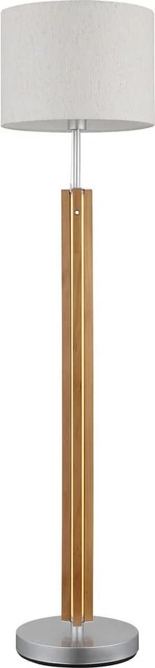 NOWA Stehlampe TAUGUS Braun Metall Holz Textilschirm - Bild 2