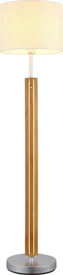 NOWA Stehlampe TAUGUS Braun Metall Holz Textilschirm Bild 4
