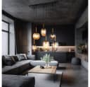 GLOBO LIGHTING LED-Hängeleuchte Warmweiß 6x E14 Glas Messing Bild 1