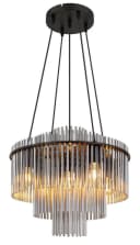 GLOBO LIGHTING Pendelleuchte GORLEY Schwarz Glasstäbe Bild 3