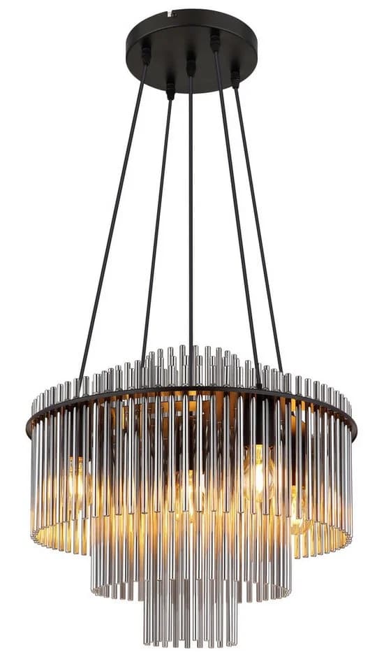 GLOBO LIGHTING Pendelleuchte GORLEY Schwarz Glasstäbe - Bild 3