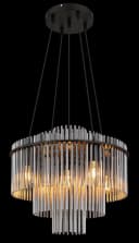 GLOBO LIGHTING Pendelleuchte GORLEY Schwarz Glasstäbe Bild 5