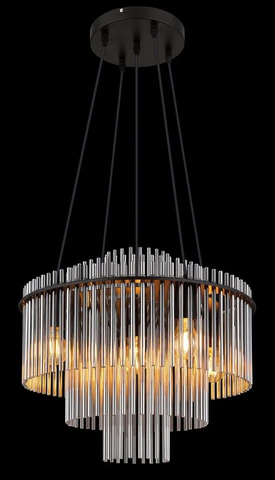 GLOBO LIGHTING Pendelleuchte GORLEY Schwarz Glasstäbe - Bild 5