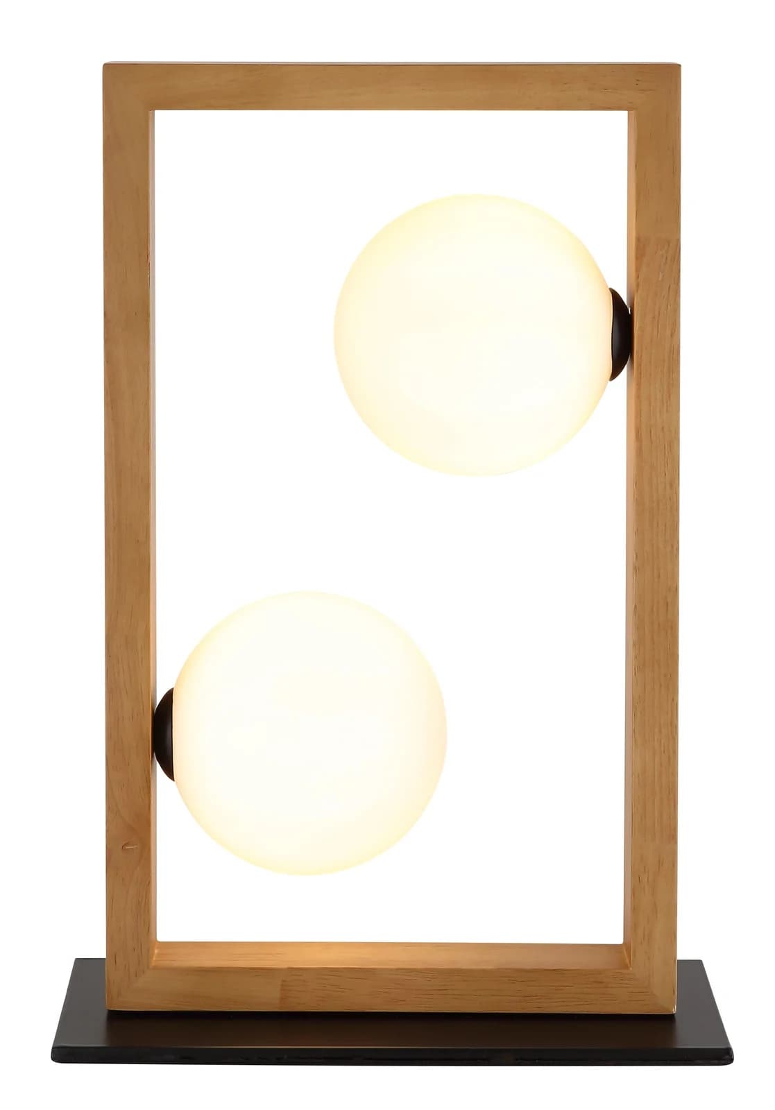 NOWA Tischleuchte NANDA Schwarz Braun Glas