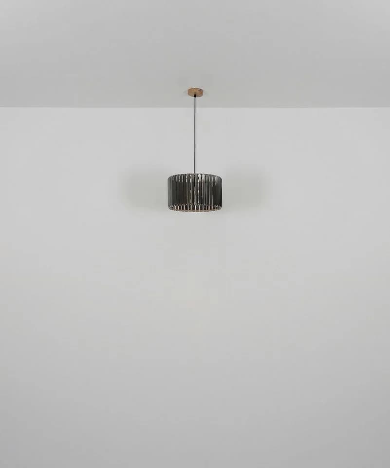 NOWA Pendelleuchte RUN Kristalle Metall Holzoptik - Bild 5
