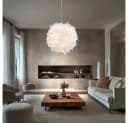 GLOBO LIGHTING LED Pendelleuchte Weiß mit Federn Bild 3