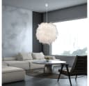 GLOBO LIGHTING LED Pendelleuchte Weiß mit Federn Bild 4