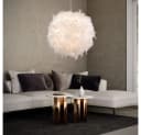 GLOBO LIGHTING LED Pendelleuchte Weiß mit Federn Bild 5