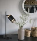 GLOBO LIGHTING Stehlampe KORBEN Schwarz Gold Aluminium Bild 1