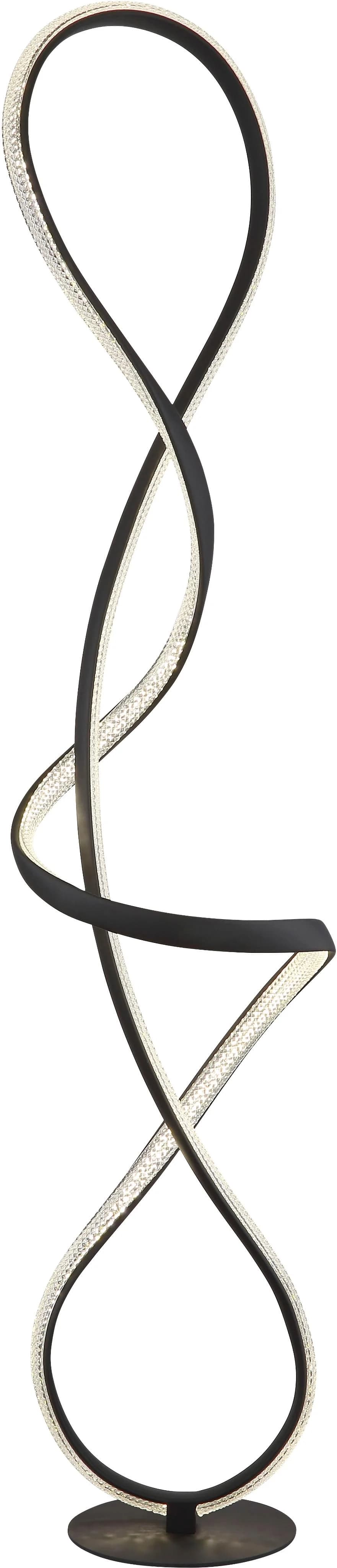 GLOBO LIGHTING Stehlampe SWIRL schwarz matt Design