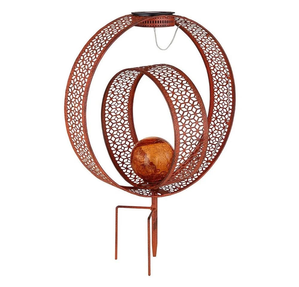GLOBO LIGHTING Solarleuchte Orientalisch Rostfarben mit Erdspieß - Bild 5