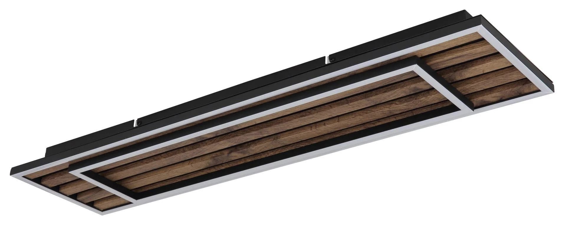 GLOBO LIGHTING LED Deckenleuchte "WOODY" Schwarz Matt