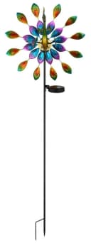 GLOBO LIGHTING Solarleuchte Metall Schwarz Matt Pfau-Design Bild 2