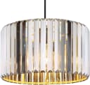 NOWA Pendelleuchte RUN Braun Holzoptik Kristalle Bild 5