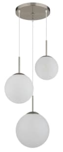 NOWA Pendelleuchte KOP Silber 3x E27 Alabaster-Optik Bild 2