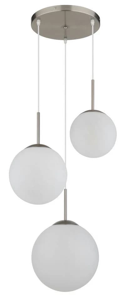 NOWA Pendelleuchte KOP Silber 3x E27 Alabaster-Optik - Bild 2