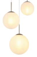 NOWA Pendelleuchte KOP Silber 3x E27 Alabaster-Optik Bild 4