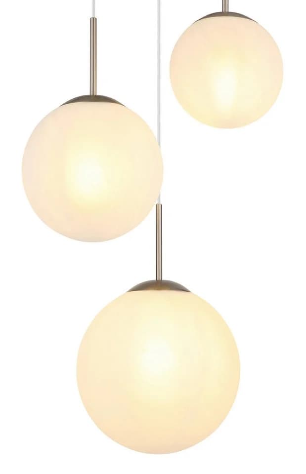 NOWA Pendelleuchte KOP Silber 3x E27 Alabaster-Optik - Bild 4