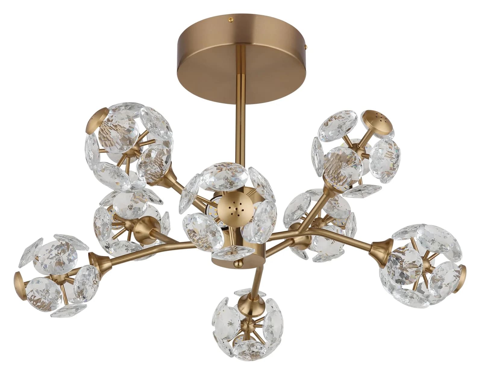 GLOBO LIGHTING LED Deckenleuchte Warmweiß Metall Kristall