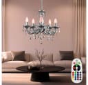 GLOBO LIGHTING Kronleuchter Chrom RGB LED mit Fernbedienung Bild 1
