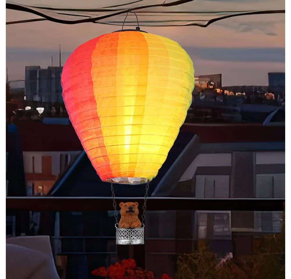 GLOBO LIGHTING LED Solarleuchte Heißluftballon Bunt Warmweiß - Bild 3