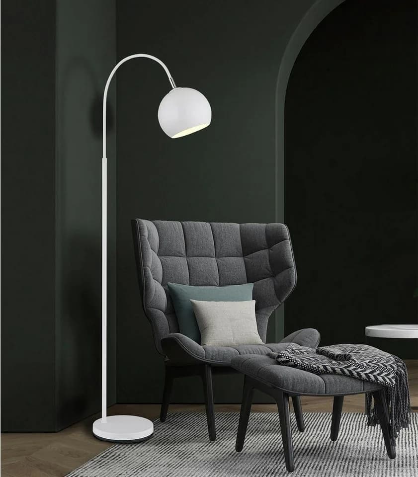 GLOBO LIGHTING Stehlampe BENNO weiß matt Design