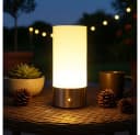 GLOBO LIGHTING LED Tischleuchte Akku IP44 Farbwechsel Nickel Bild 4