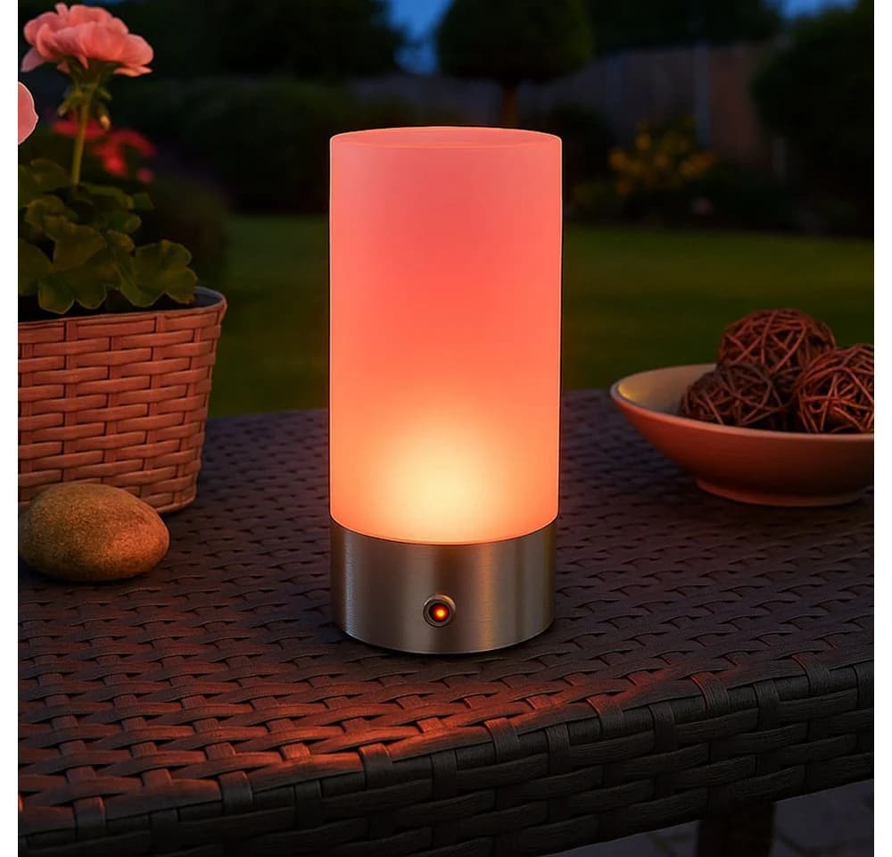 GLOBO LIGHTING LED Tischleuchte Akku IP44 Farbwechsel Nickel - Bild 5