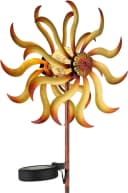 GLOBO LIGHTING Solarleuchte Metall Goldfarben Patiniert mit Windrad Bild 5
