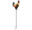 GLOBO LIGHTING Solarleuchte Hahn-Design Metall Warmweiß Gartendeko Bild 1