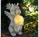 GLOBO LIGHTING Solarleuchte Drache Grau mit Crackle Glas Bild 1