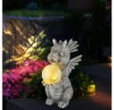 GLOBO LIGHTING Solarleuchte Drache Grau mit Crackle Glas Bild 3