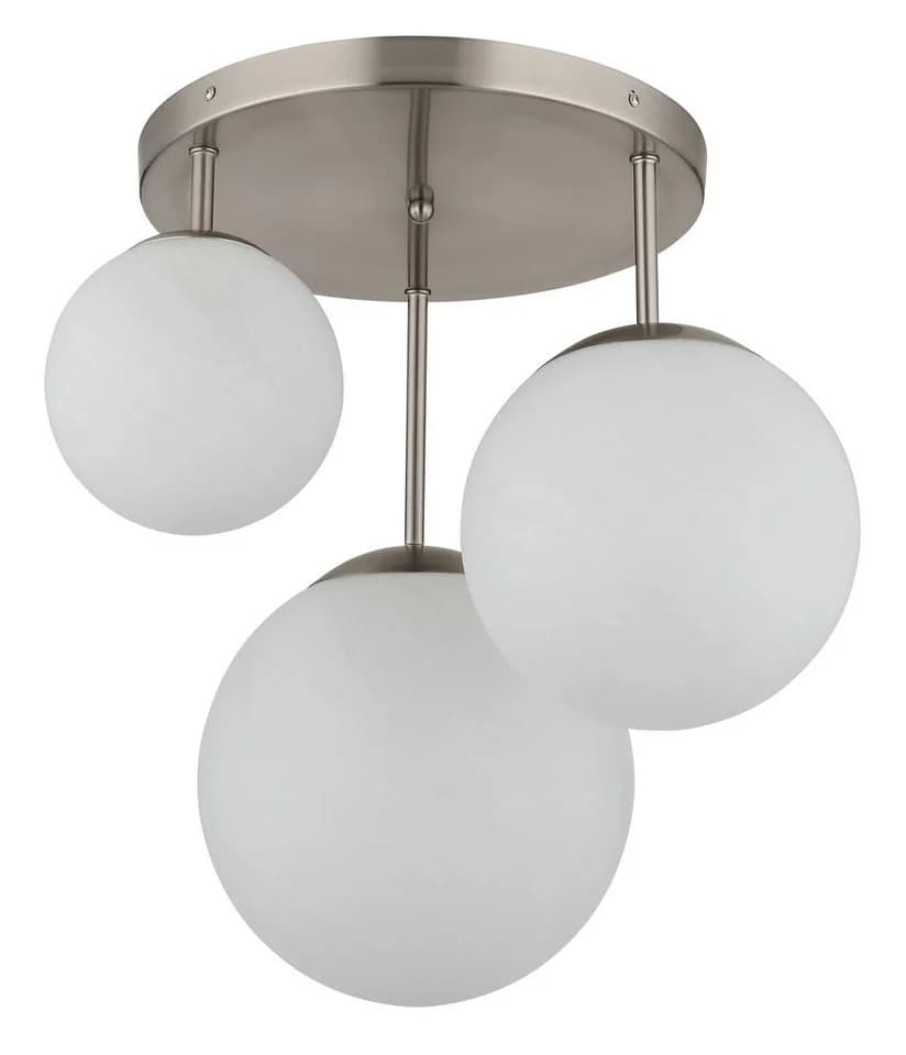 GLOBO Deckenleuchte KOP Metall Nickel matt mit Glaskugeln - Bild 3