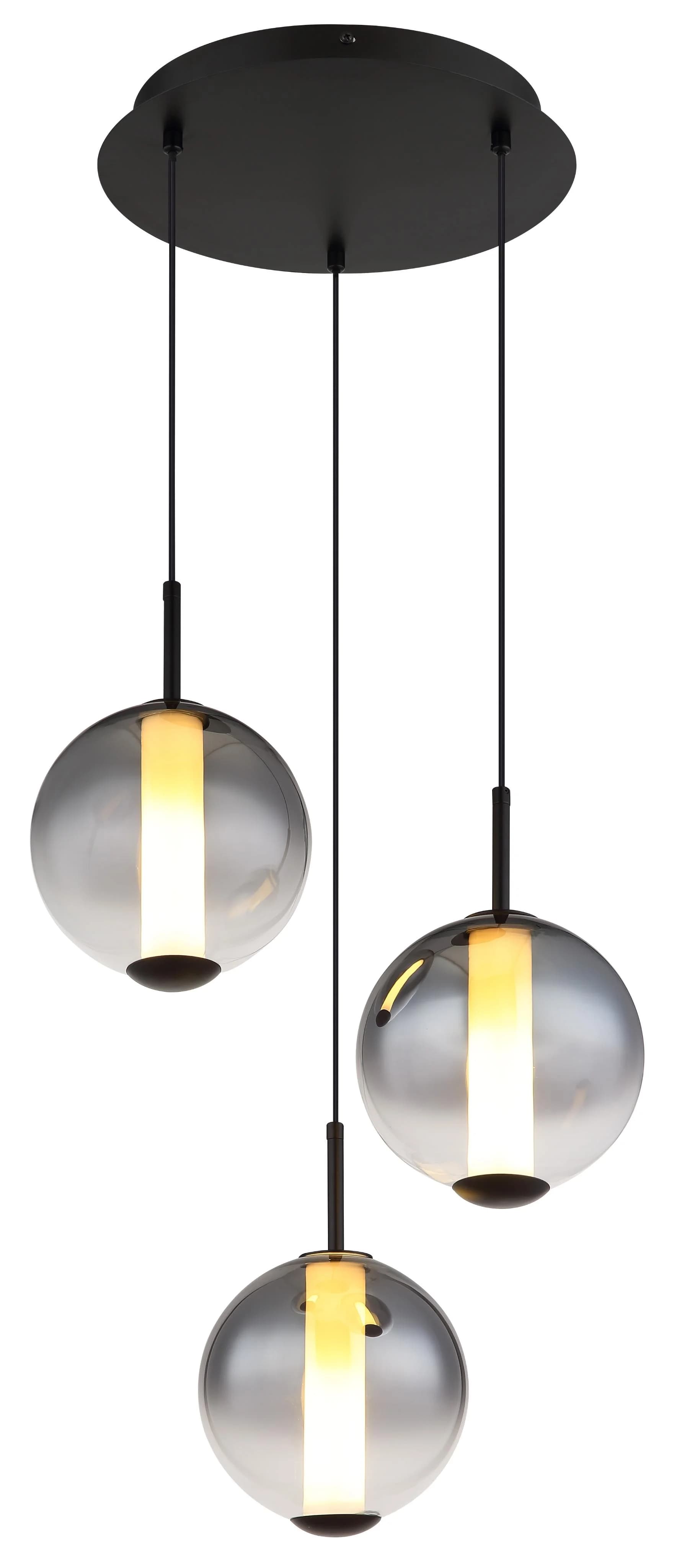 GLOBO LIGHTING Hängeleuchte LACY Schwarz Matt