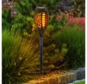 GLOBO LIGHTING 12er Set LED Solarleuchte Schwarz Feuereffekt Gartenfackel Bild 5