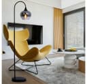 GLOBO LIGHTING LED Stehlampe Schwarz Rauchglas mit Fußschalter Bild 4