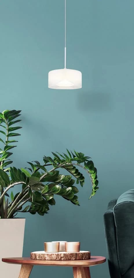 LED-Hängeleuchte Belinda, Ø 15 cm, weiß, Glas
