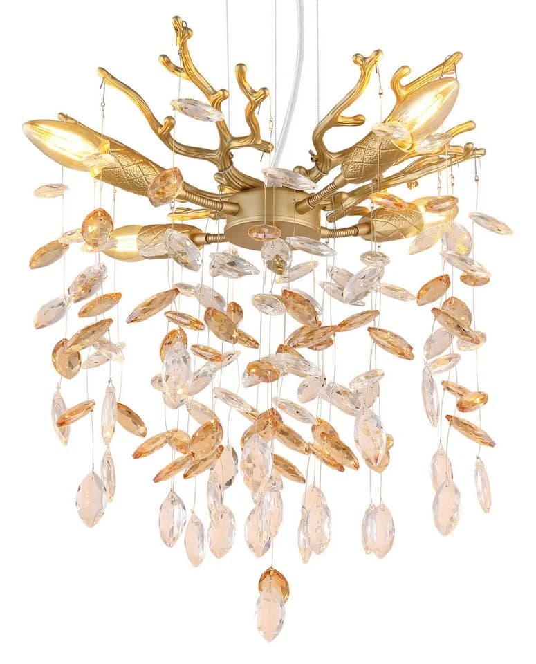 Kronleuchter QUEENA Goldfarben Matt GLOBO Lighting - Bild 4