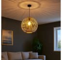 GLOBO LIGHTING LED-Hängeleuchte Bambus-Geflecht Naturfarben Bild 2