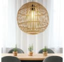 GLOBO LIGHTING LED-Hängeleuchte Bambus-Geflecht Naturfarben Bild 3