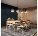 GLOBO LIGHTING LED Pendelleuchte 4-flammig Schwarz Rauchfarben Bild 3