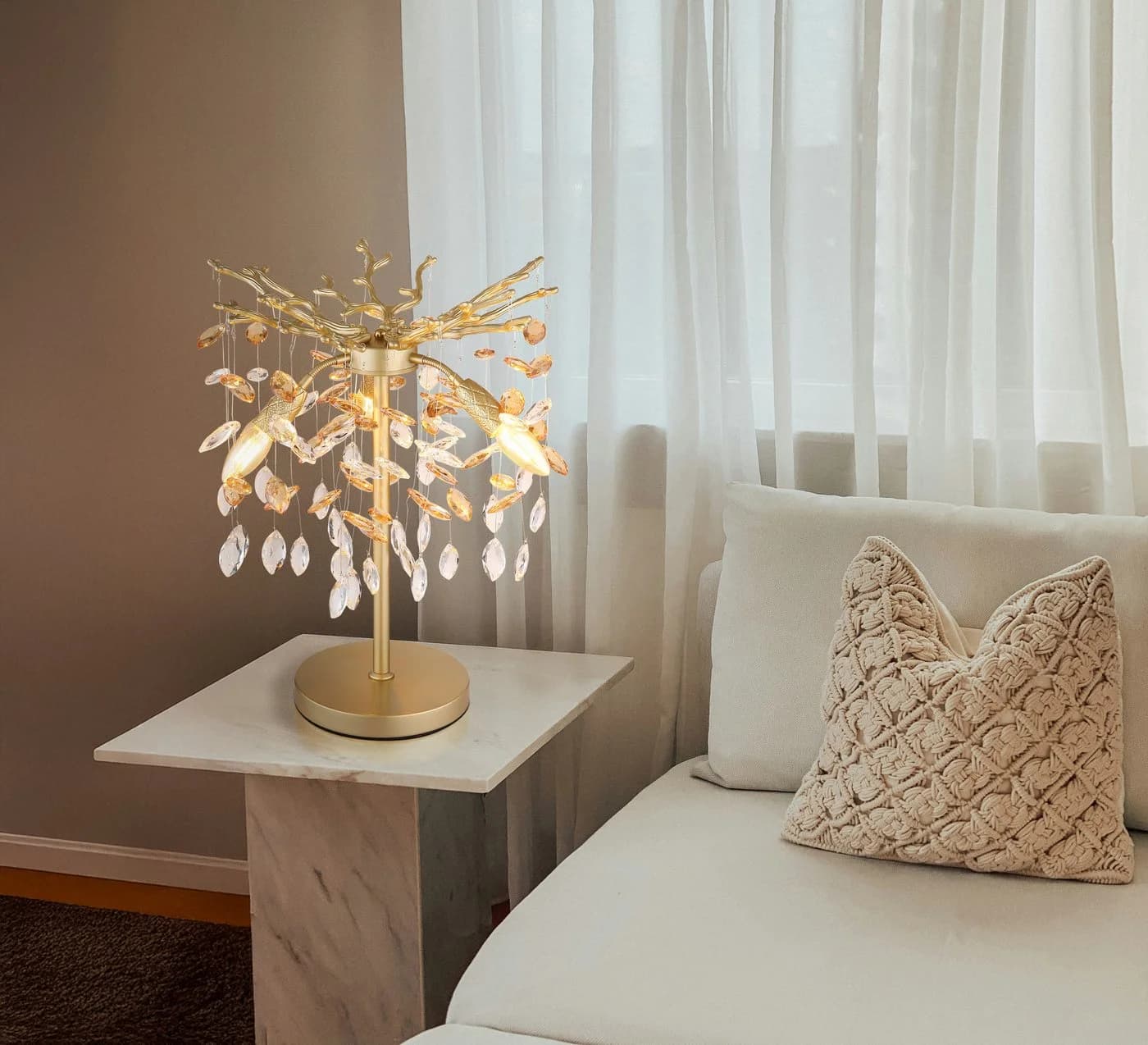 Tischleuchte QUEENA Gold Metall GLOBO Lighting