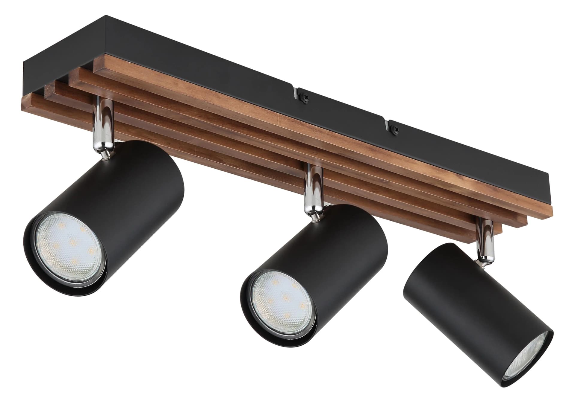 GLOBO Lighting Strahler KAYDEN Schwarz Metall Holz