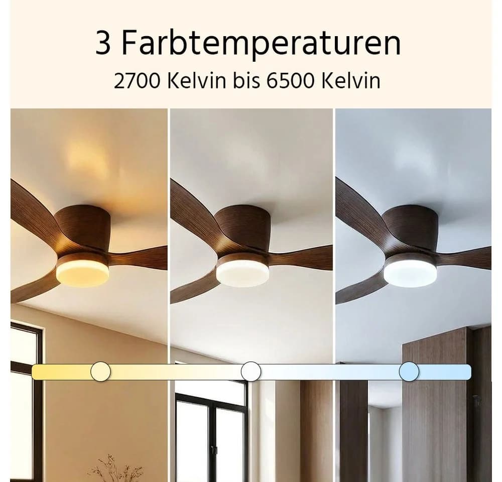 Deckenventilator ARMANDO Holzoptik Dunkelbraun 11 Geschwindigkeitsstufen - Bild 5