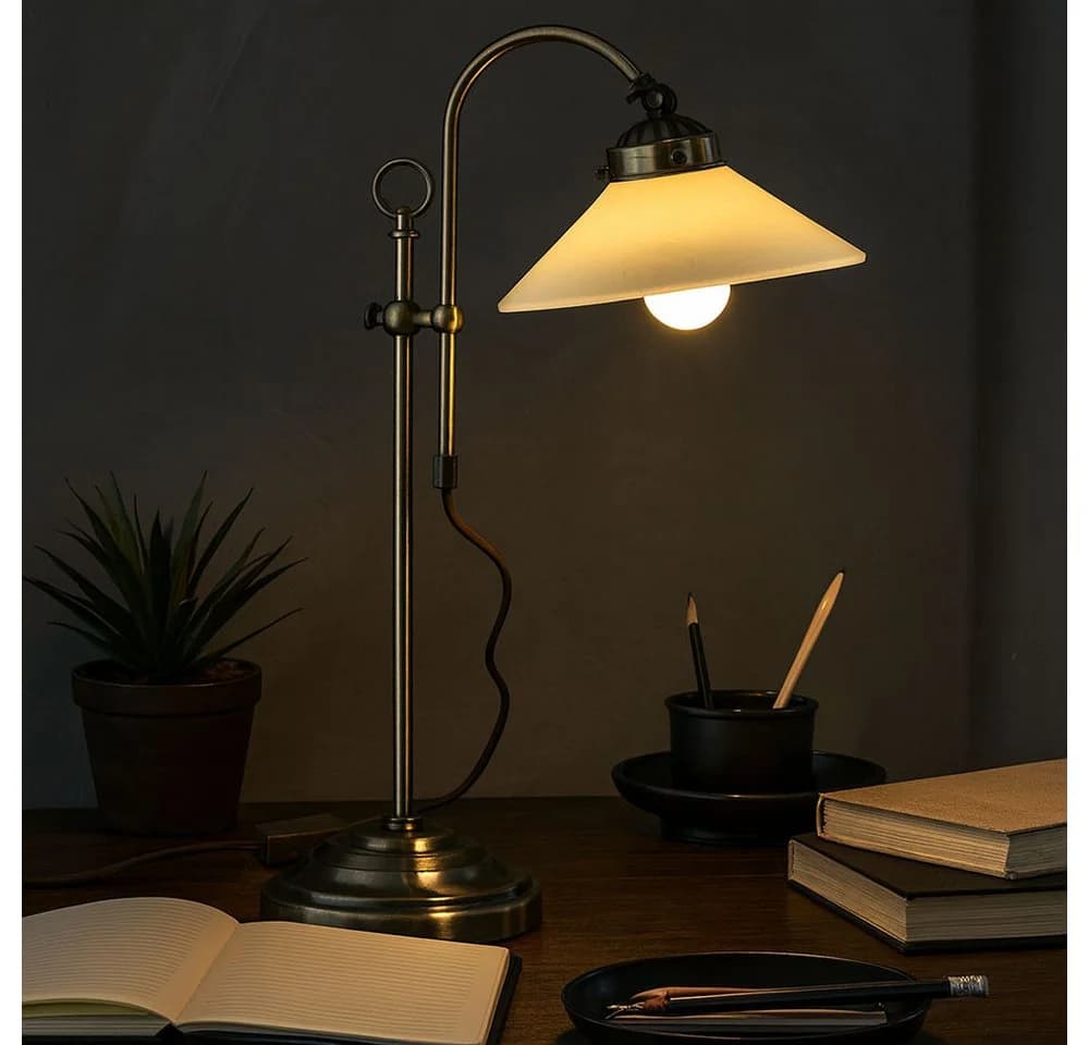 GLOBO LIGHTING Schreibtischlampe Altmessing LED Leselampe - Bild 4