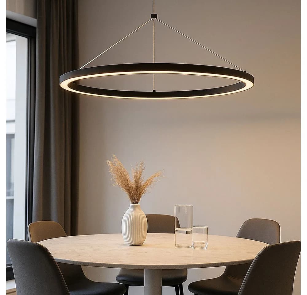 GLOBO LIGHTING LED Pendelleuchte Warmweiß Dimmbar Metall Schwarz - Bild 2