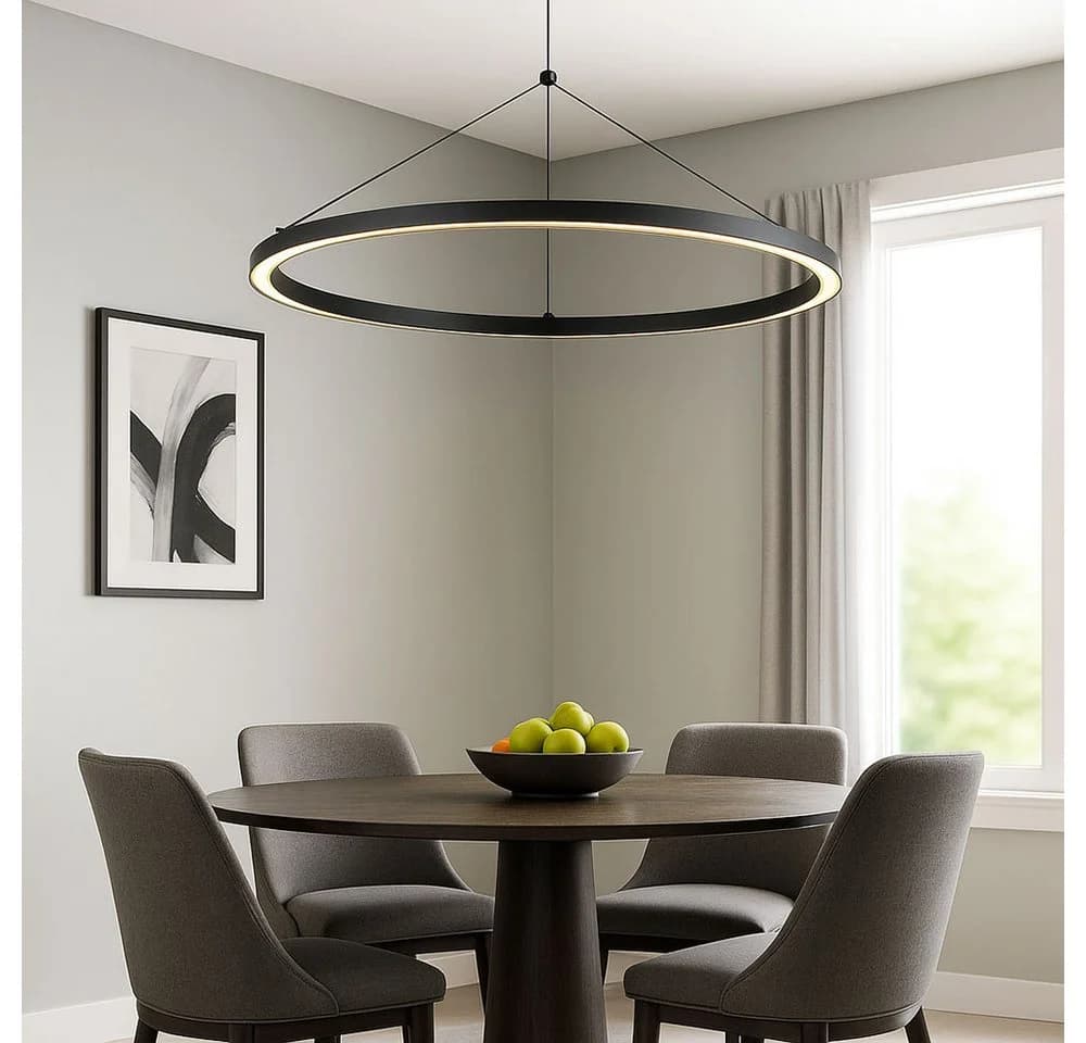 GLOBO LIGHTING LED Pendelleuchte Warmweiß Dimmbar Metall Schwarz - Bild 3