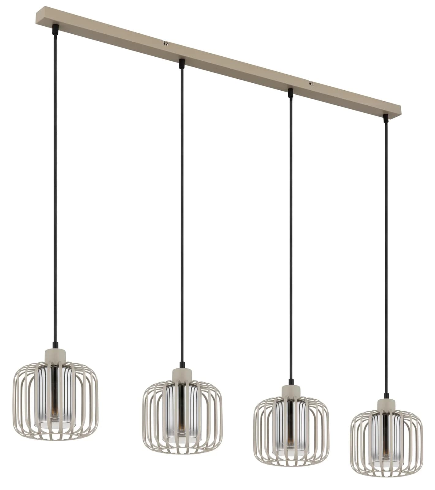GLOBO Lighting Hängeleuchte ALFRED Sandfarben Metall Glas E27