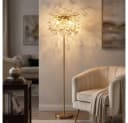 Stehleuchte QUEENA Gold Metall Glaskristalle Amber GLOBO Lighting Bild 2