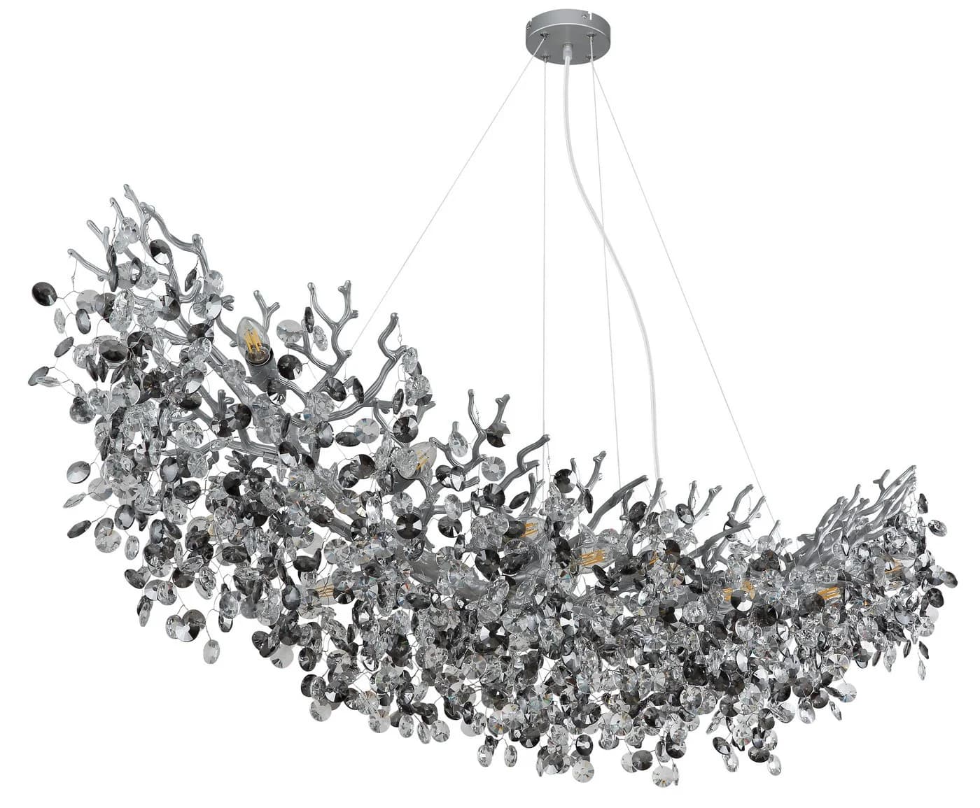 Kronleuchter QUEENA Silber Kristallglas GLOBO Lighting - Bild 3